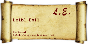 Loibl Emil névjegykártya